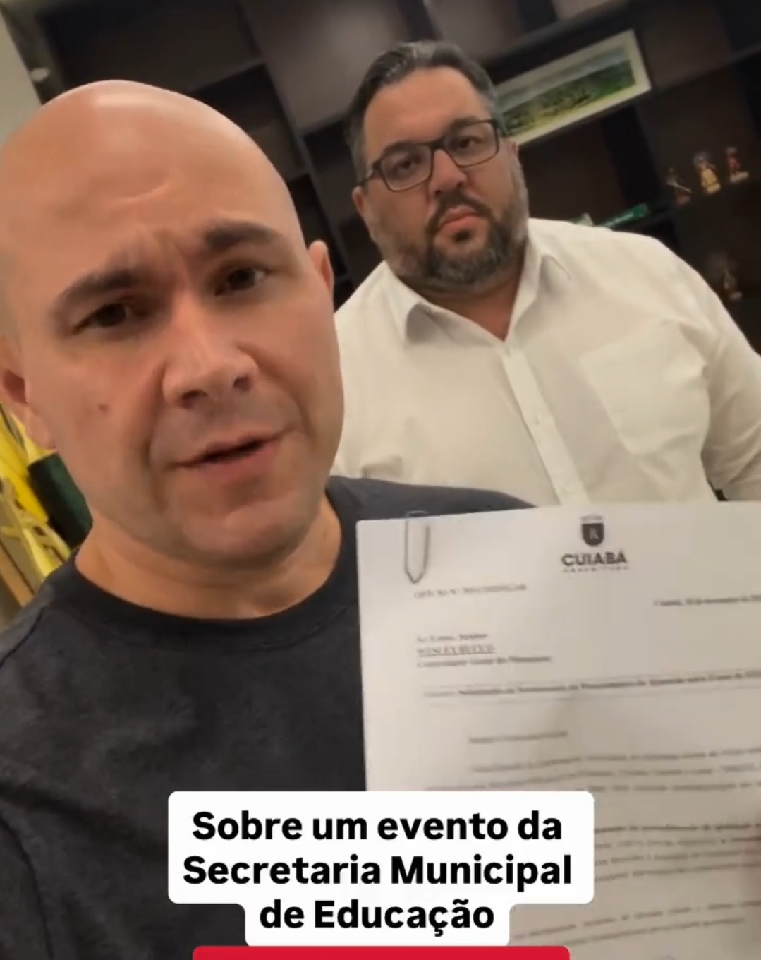 Abílio Brunini pede investigação sobre possível consumo de álcool em evento da Educação