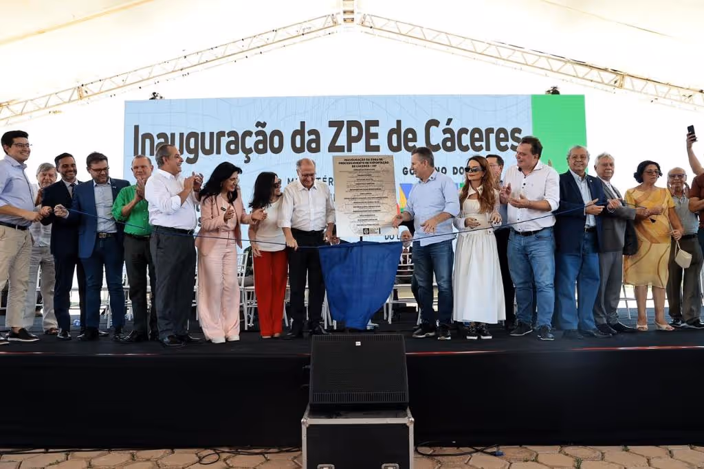 Após mais de 30 anos, ZPE de Cáceres é inaugurada com presença de Geraldo Alckmin