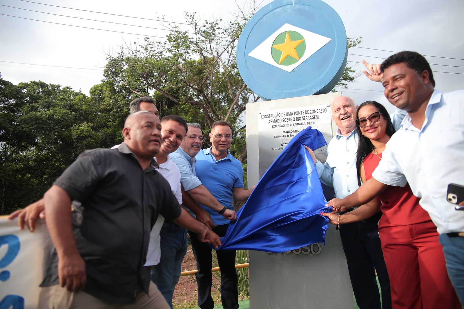 Botelho entrega pontes e creche em Nobres como governador em exercício