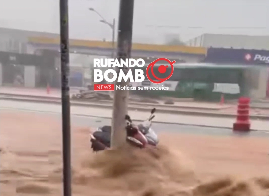 Chuva Torrencial Causa Alagamentos e Caos em Cuiabá neste Domingo