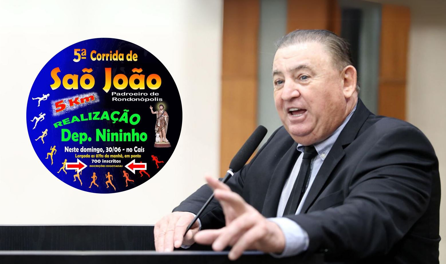 Deputado Nininho revive tradição e mobiliza comunidade na Corrida de São João Batista