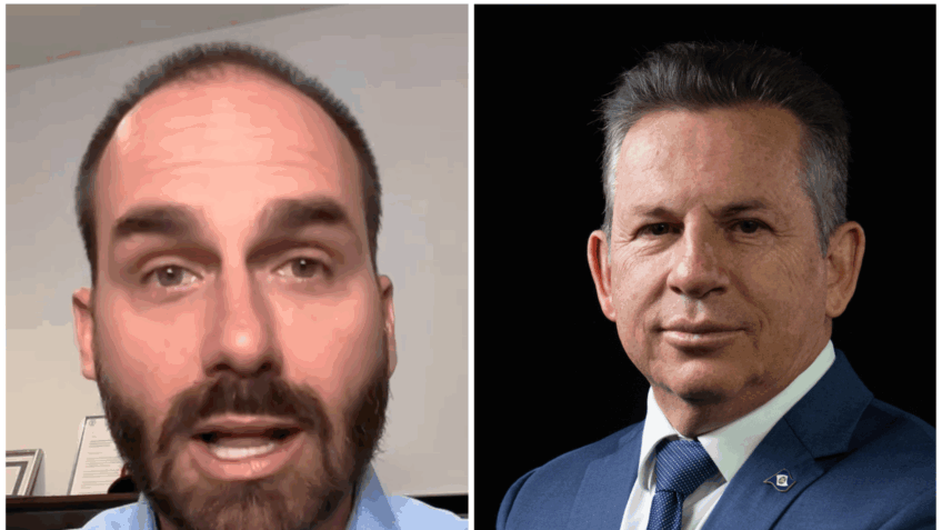 Eduardo Bolsonaro acusa Mauro Mendes de “reforçar narrativa do STF” e diz que governador “não representa a direita
