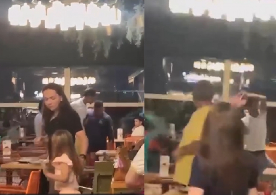 Funcionário de restaurante do shopping Estação agride entregador com uma cadeira