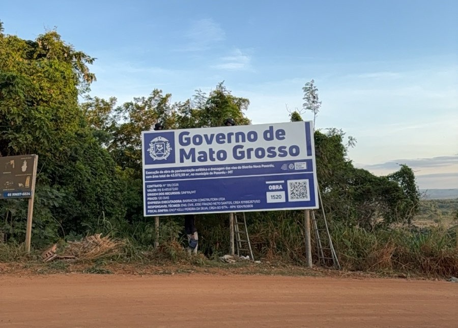 Governo de MT investe R$ 8,4 milhões no asfaltamento de vias em Nova Poxoréu