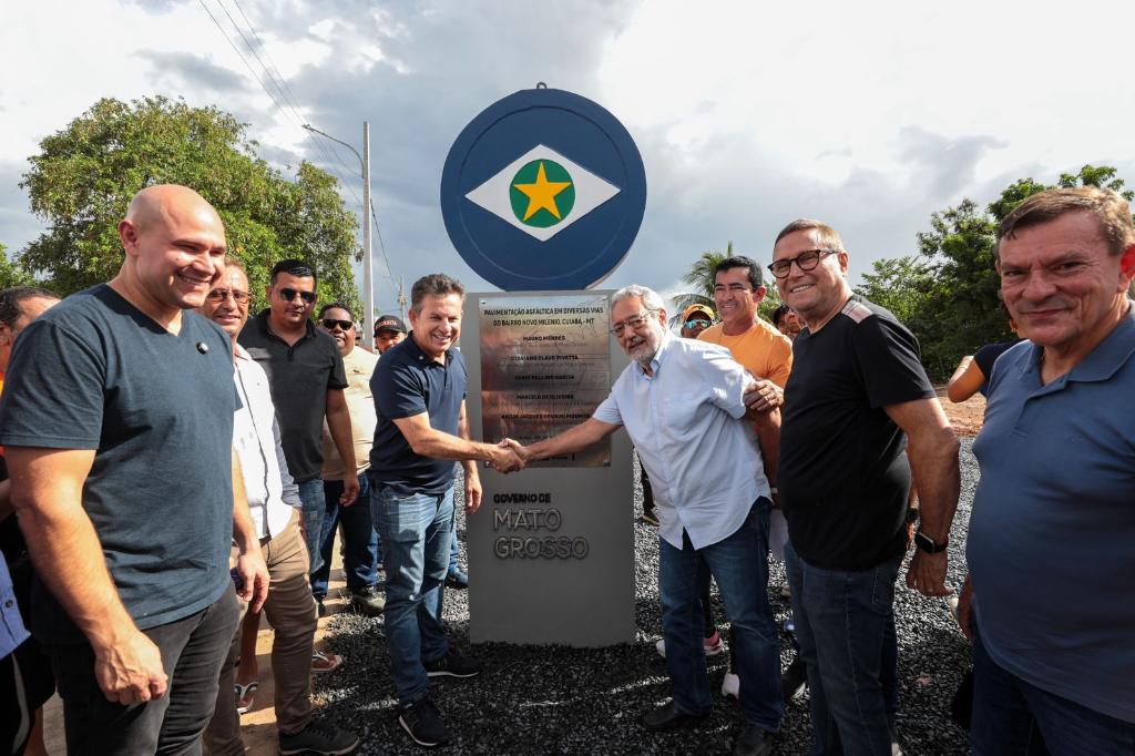 Mauro Mendes entrega asfalto em quatro bairros de Cuiabá com investimento de R$ 22,2 milhões
