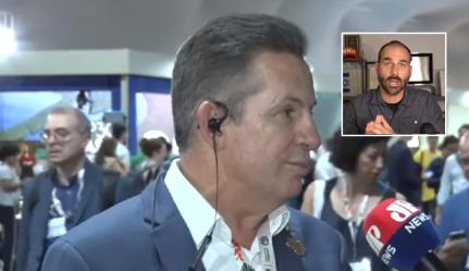 Mauro Mendes reage a ataques de Eduardo Bolsonaro e desafia deputado a voltar ao Brasil para defender anistia