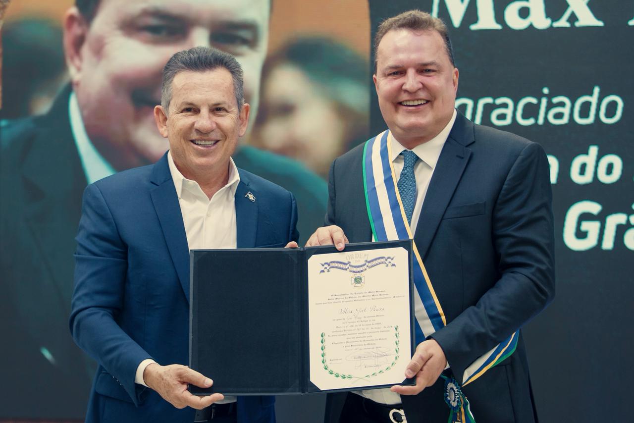 Max Russi é condecorado com Medalha Grã-Cruz, maior honraria de Mato Grosso