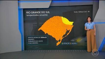 Ciclone deve atingir o Sul e provocar ventos fortes em 10 estados