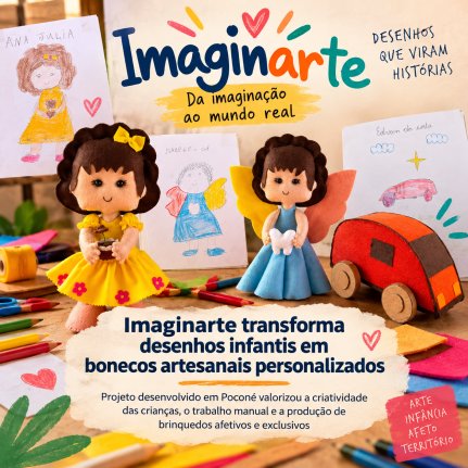 Projeto Imaginarte transforma desenhos infantis em bonecos artesanais únicos em Poconé