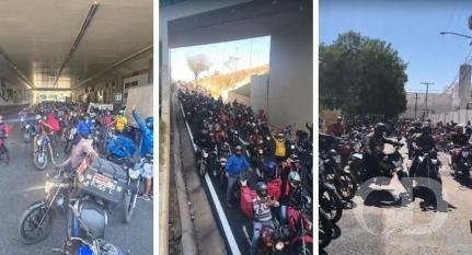 Motociclistas de aplicativos realizam greve nacional por remuneração digna e regulamentação