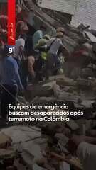 Equipes de emergência buscam desaparecidos após terremoto na Colômbia Equipes de emergência buscam desaparecidos após terremoto na Colômbia