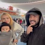 A caminho do Brasil, Yudi volta com Mila e o filho para cumprir compromissos profissionais A caminho do Brasil, Yudi volta com Mila e o filho para cumprir compromissos profissionais