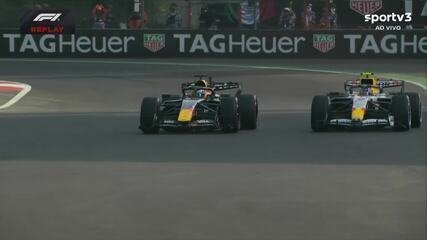 Max Verstappen e Liam Lawson se tocam durante treino livre no GP do México