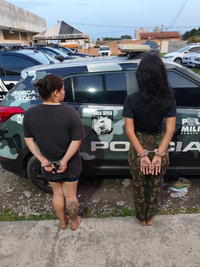 Duas mulheres são presas suspeitas de roubar e disparar contra sargento da PM em Cuiabá