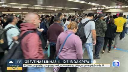 Greve nas linhas 11, 12 e 13 da CPTM deixa filas na estação Itaquera do Metrô, em SP