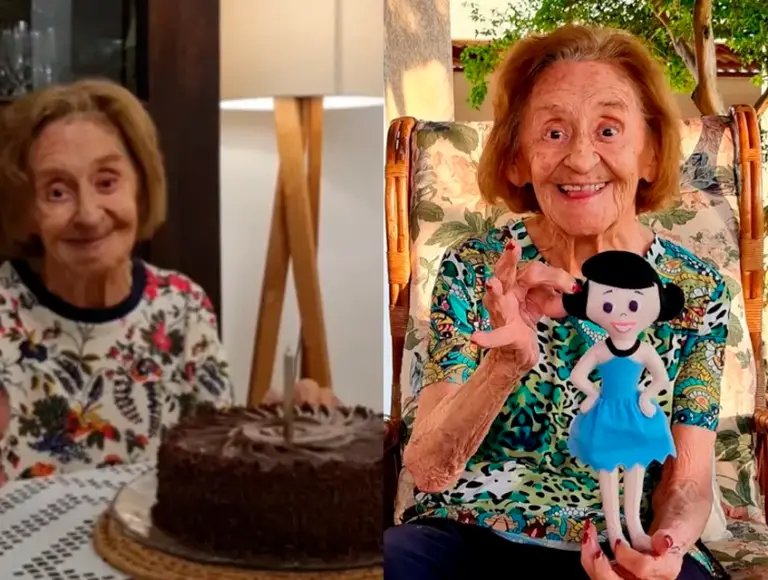 Com bolo e vídeo de agradecimento, Laura Cardoso completa 96 anos Com bolo e vídeo de agradecimento, Laura Cardoso completa 96 anos