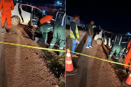 Colisão entre automóvel e carreta provoca três óbitos na rodovia MT-242 em Mato Grosso
