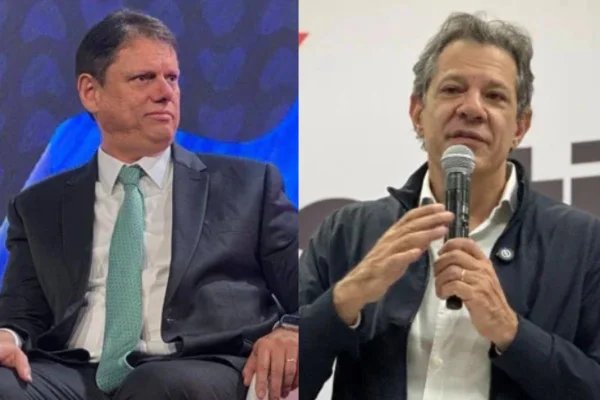Tarcísio de Freitas e Fernando Haddad - Metrópoles