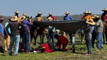 Homem sofre queda de cavalo no Pantanal e é resgatado por helicóptero em Barão de Melgaço