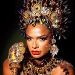 Rainha de Bateria, Quitéria Chagas usa look inspirado em Conceição Evaristo na Império Serrano
