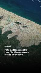 Foto da Nasa mostra Lençóis Maranhenses vistos do espaço