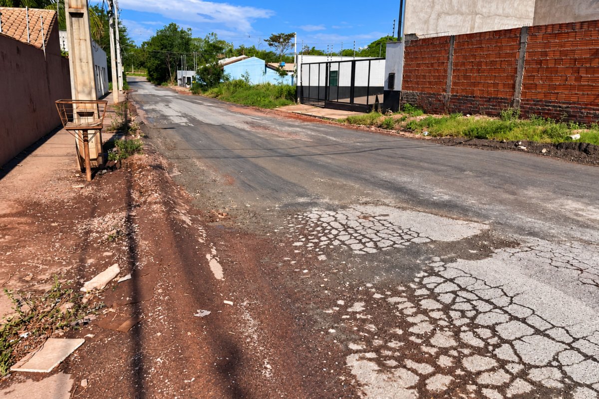 Rua 1 no bairro São José receberá reconstrução completa com sistema de drenagem em Cuiabá