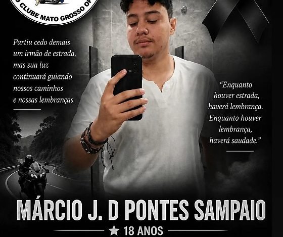 Motociclista de 18 anos morre em acidente na MT-251 entre Cuiabá e Chapada dos Guimarães