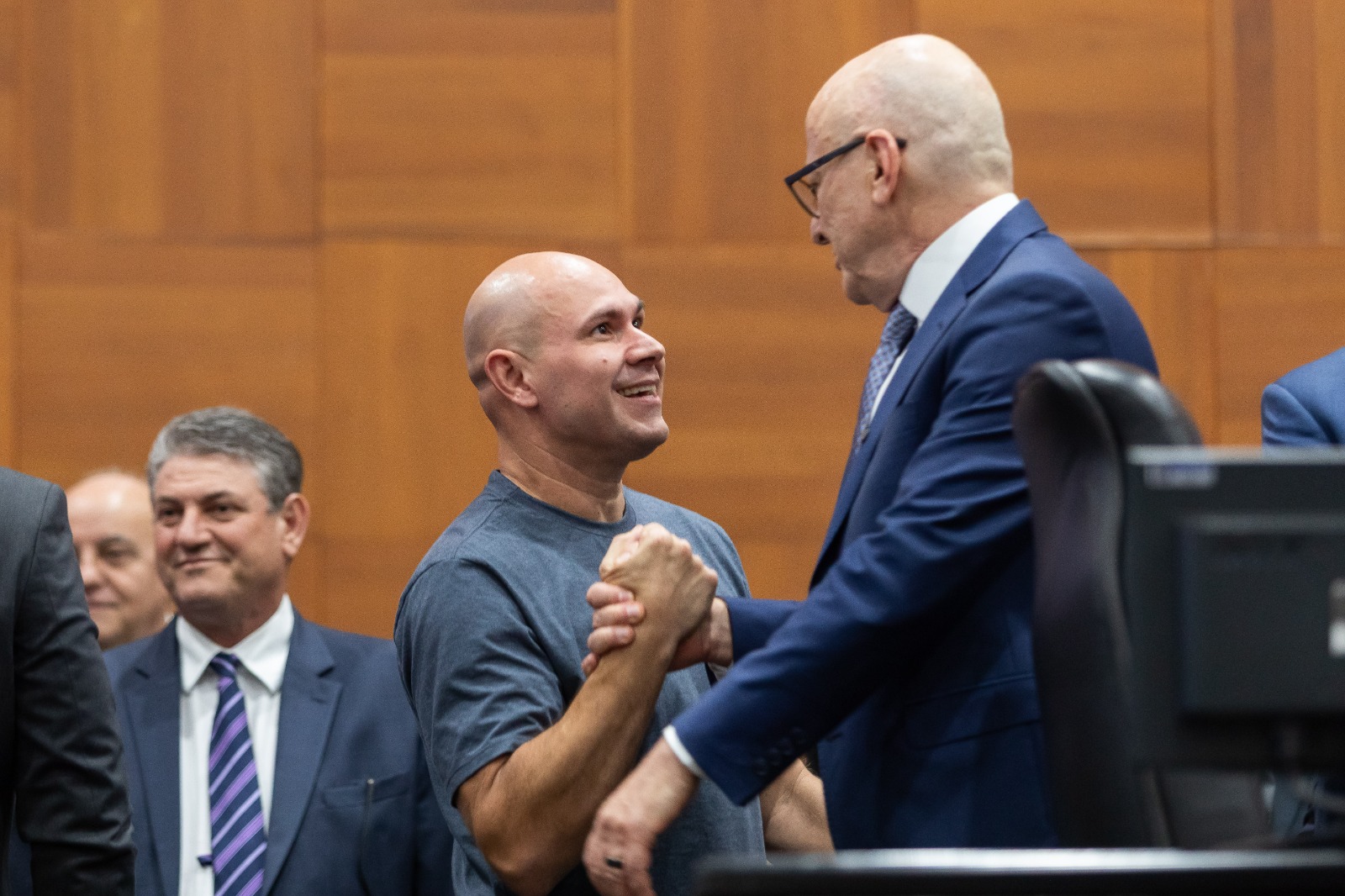 Prefeito de Cuiabá participa da posse de Pivetta e destaca parceria com Estado