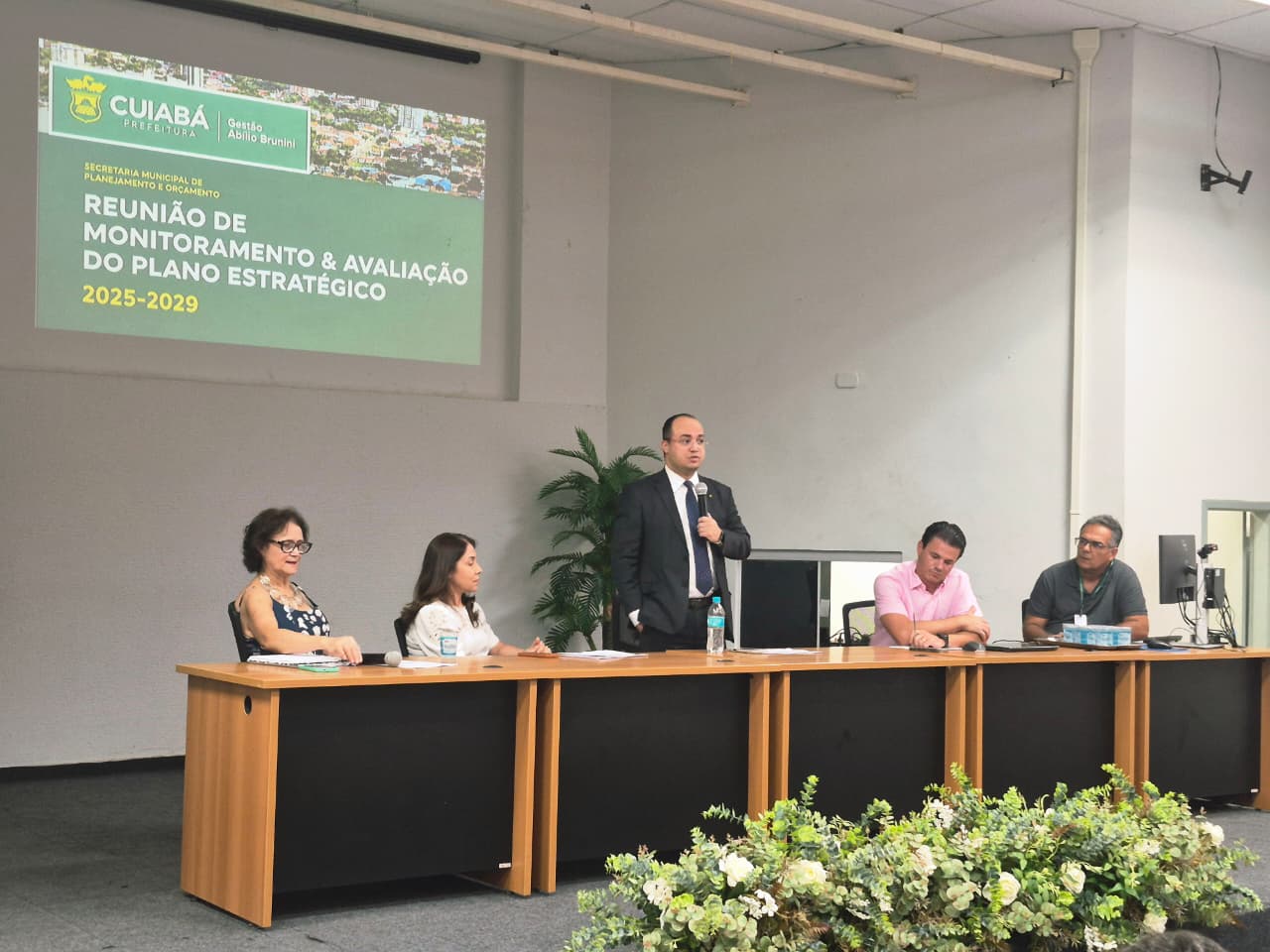 Prefeitura de Cuiabá avalia progresso das metas do Plano Estratégico 2025-2029