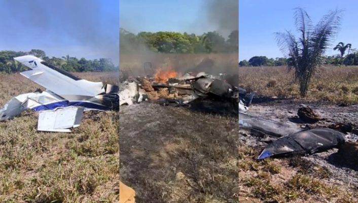 Queda de avião em fazenda deixa ao menos três mortos em Água Boa